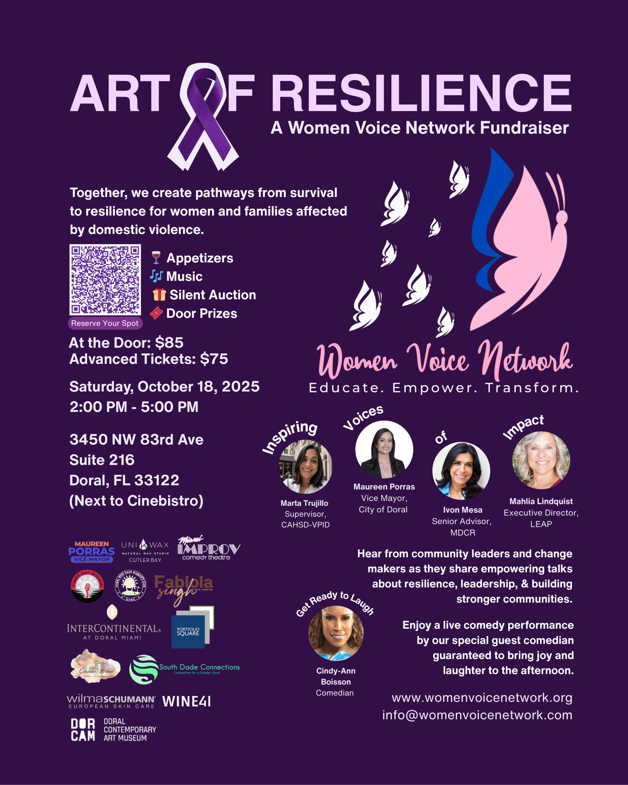 Art of Resilience β Women Voice Network Fundraising Event